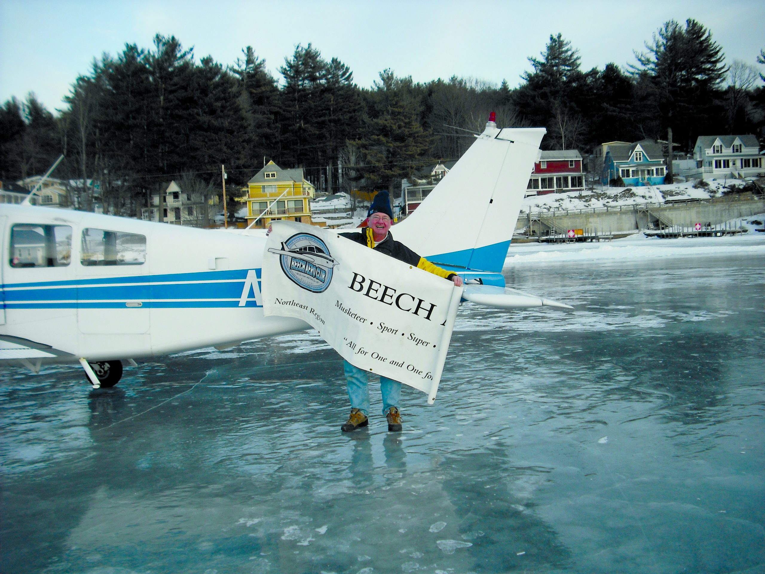 Tom Corcoran N5162M at Alton Bay Ice Runway Fly-In